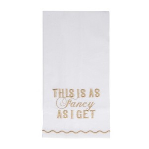 Totalee Gift This Is As Fancy Gold Thread Tea Towel Cotton Gold - 1 of 2