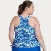 Calypsa Women's Plus Size Maya Tankini Swim Top With Built-in Bra - 2 of 4