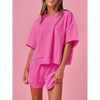 Imily Bela Women's Summer Casual 2 Piece Loose Short Sweatshirt and High Waisted Running Shorts Sweatshirt Set - 4 of 4