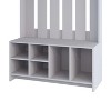 CAVINAS Hall Tree with 6 Hooks Modern Coat Rack with Shoe Bench and Open Shelves for Entryway - 2 of 4