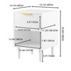 FONTOI Nightstand with Drawer&Open Shelf, 2-Tier Storage End Table, Side Table for Living Room Bedroom, White, 15.75"*22.83"*15.75" - 3 of 4