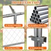 Large Metal Chicken Coop with Waterproof Cover - 120"x40"x40" Outdoor Chicken Run for 12-20 Chickens, Ducks, (Sliver) - 3 of 4