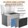 Drop in Ice Chest, Stainless Steel Commercial Ice Bin with Hinged Cover, Outdoor Kitchen Ice Bar for Drinks - 3 of 4