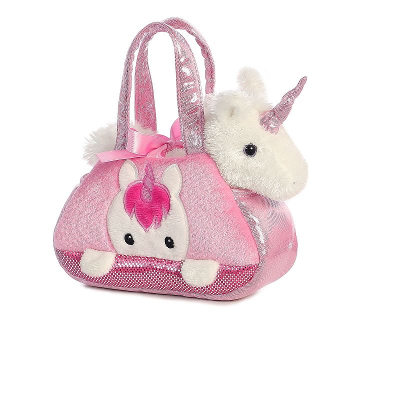 Aurora Fancy Pals 7" Peek-A- Boo Unicorn Pet Carrier Pink Stuffed Animal, 2 of 7