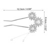 Unique Bargains Women's Classic Flowers Tassel Hair Pins 4.84"x2.52"x0.47" 1 Pc - 4 of 4