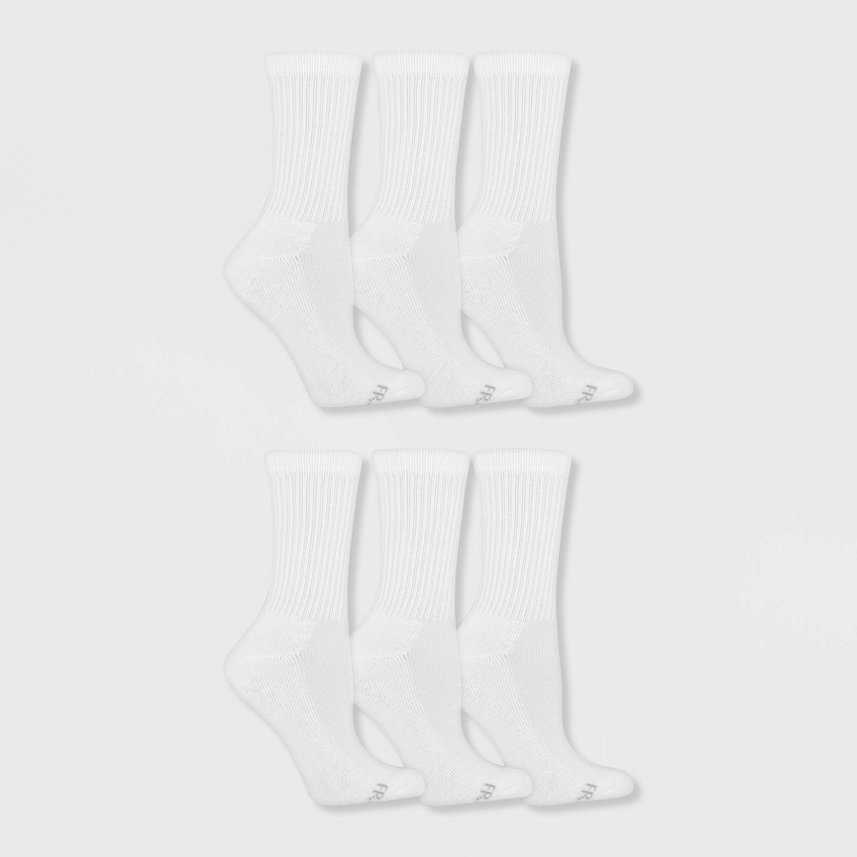 Fruit of the Loom Women's Cushioned 6pk Crew Athletic Socks 4-10 - thumbnail 2