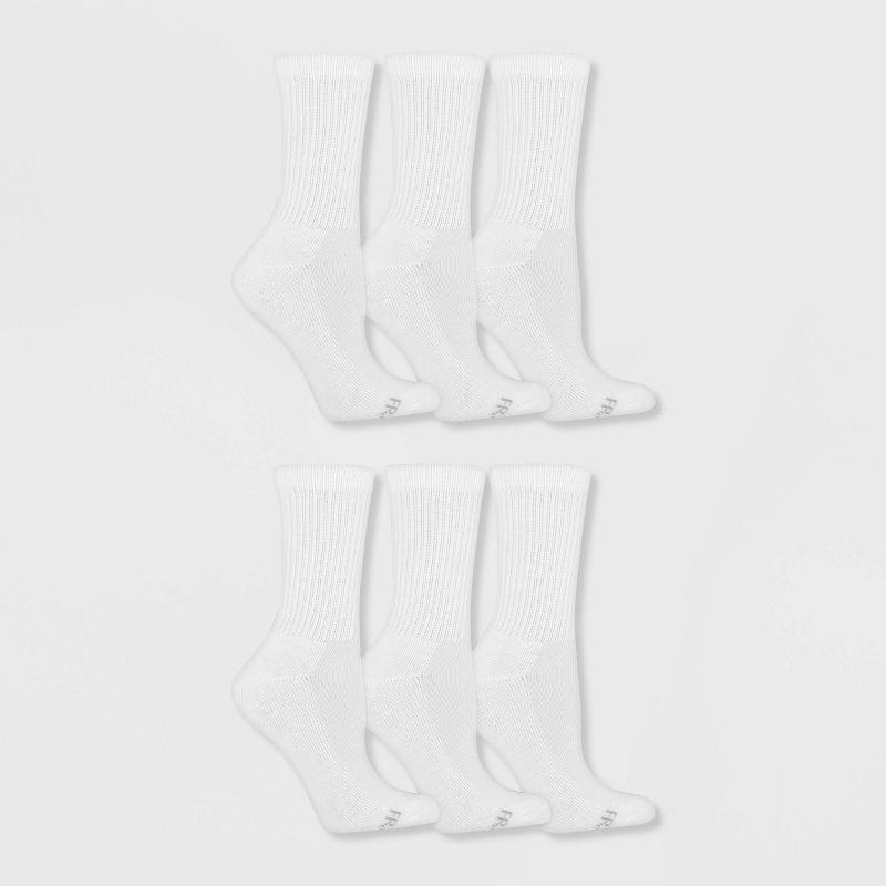 Fruit of the Loom Women's Cushioned 6pk Crew Athletic Socks 4-10, 3 of 6