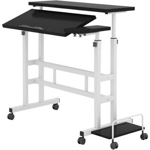 Height-Adjustable Mobile Standing Desk with Wheels - Portable Rolling Workstation for Treadmill Walking Pad, Home Office, School & Small Spaces - 1 of 1