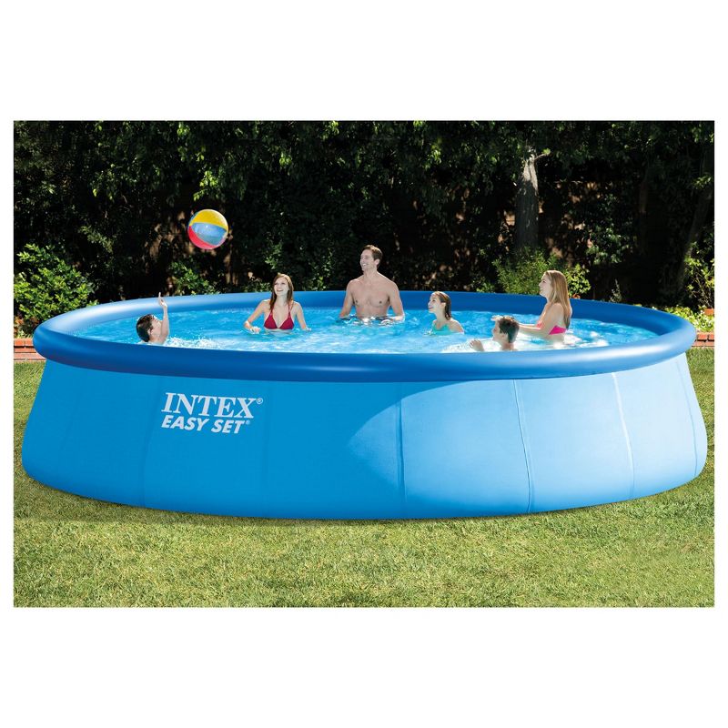 Intex Inflatable Round Pool, 18’ Round Solar Pool Cover & Type A Filter (6 Pack), 3 of 7