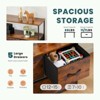 DOMETOUR 5 Drawer Dresser for Bedroom Fabric Storage Tower, Storage Cabinet Tall Chest Organizer Unit Bins Living Room Entryway Closet-Black - 3 of 4