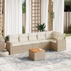 vidaXL Garden Sofa Set Beige, Cream White - 2 of 4
