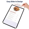 WeChef 30 Packs Restaurant Menu Covers 8.5 x 14 Single Page 1 Page 2 Views Black - 3 of 4