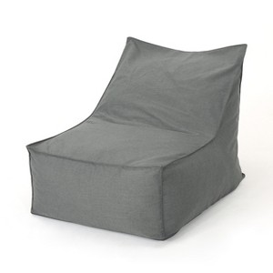 Gulches 3 Ft. Bean Bag Chair - Dark Gray, Water Resistant Fabric, Removable Safety-Zip Cover, Shredded Foam Filling, Cozy Lounge - 1 of 4
