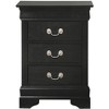 NicBex Nightstand with 3 Drawers,16 inch Bedside Table with Metal Handles and  Wood Frame,Modern Side Table for Bedroom,Living Room - 2 of 4