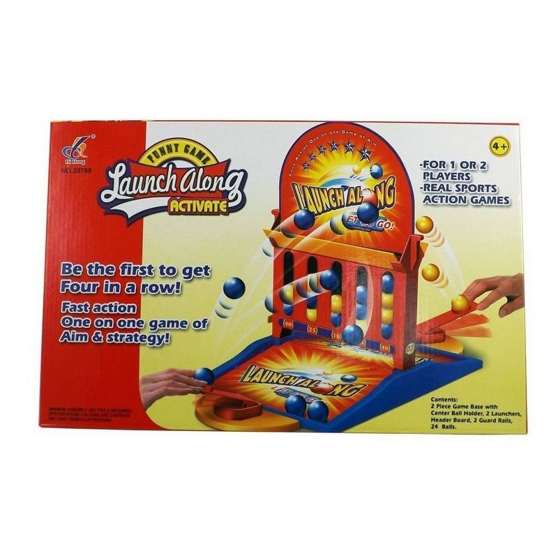 Insten Launch Along Connect Four with Base, Launchers and Balls, Fun Board Games for Kids & Family, 3 of 5