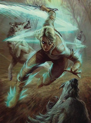 Dark Horse Comics The Witcher 3 Ciri Fighting Wolves 1000 Piece Puzzle
