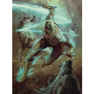 Dark Horse Comics The Witcher 3 Ciri Fighting Wolves 1000 Piece Puzzle - 1 of 4