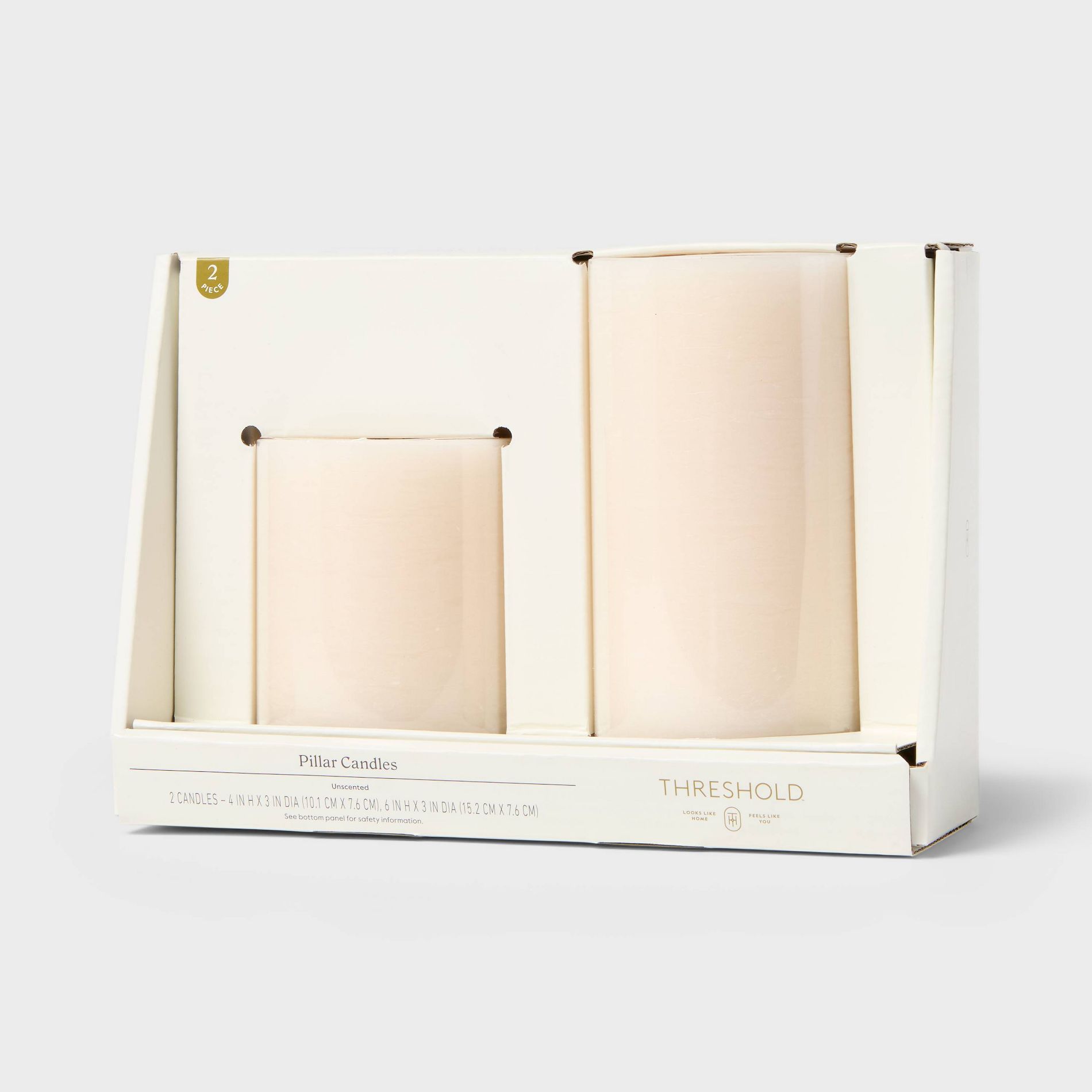 2pk Wax Fashion Pillar - Threshold™