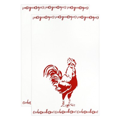 rooster kitchen linens