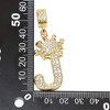 Gold J Letter Necklace - Crown Pendant with 23" Chain, Hip Hop Gift for Men Women - 4 of 4