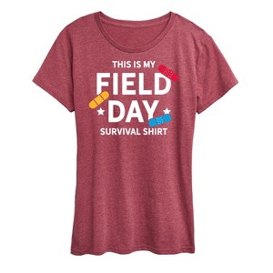 Women's - Instant Message - Field Day Survival Shirt Short Sleeve Graphic T-Shirt - 1 of 4