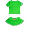RuffleButts Toddler Girls Short Sleeve Ruffle UPF50+ Rash Guard Skirted 2-Piece - 2 of 4
