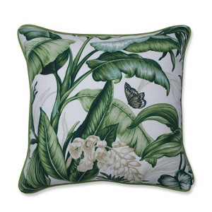 Wailea Coast Verte Mini Square Throw Pillow - Pillow Perfect, Beige Green