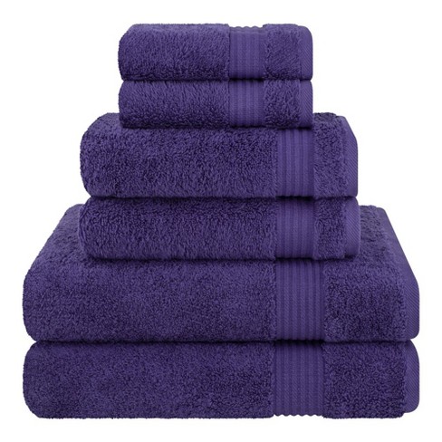 American Soft Linen Bekos 6 Piece Towel Set 100 Cotton Bath Towel Set For Bathroom Purple Target