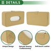 Unique Bargains Universal Car Tissue Holder Tissues Box Cover Car Backseat Extra Large Tissue Organization Faux Leather Beige - 4 of 4