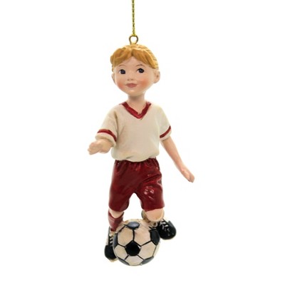 girl soccer player christmas ornament