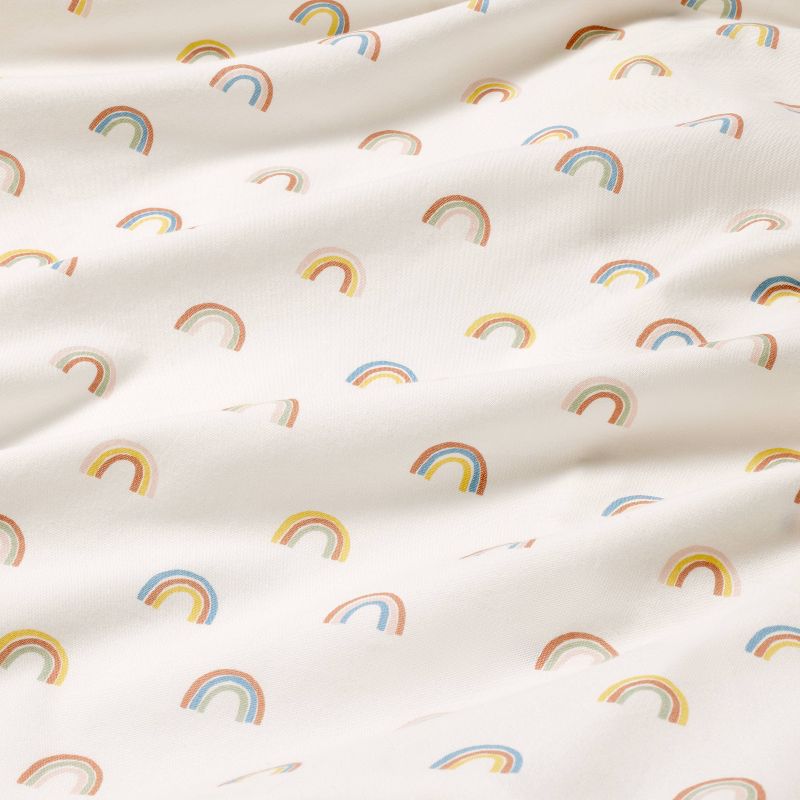 Cotton Fitted Crib Sheet - Rainbows - Cloud Island&#8482;, 4 of 6