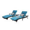 Okak Outdoor Wicker Chaise Lounge Reclining Chair with Cushion,Set of 2,Ergonomics Patio Long Chaise Poolside Chair for Deck,Garden&Pool - 4 of 4