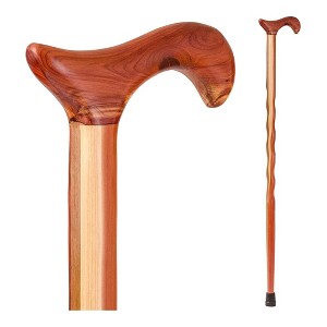 Brazos Twisted - Wood Grain T-Handle Cane, 34 in., 1 Count - 1 of 4