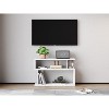 Tree City 24'' Rustic Entryway Console Table Bookcase with Multi-Tier Open Shelves - 2 of 4
