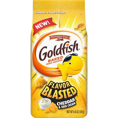 Goldfish Crackers Flavor Blasted Cheddar and Sour Cream - 6.6oz