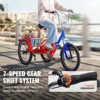 VEVOR Folding Adult Tricycle, 20-Inch 7-Speed Adult Folding Trikes, Carbon Steel 3 Wheel Cruiser Bike with Large Basket & Adjustable Seat - 3 of 4