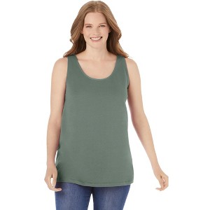 Woman Within Plus Size Scoopneck Tank - 1 of 4