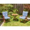 ARTPLAN Patio Chair Cushions Combined Seat and Back,Tufted Outdoor Swivel Chair Cushion with Tie,44"x20"x4"，1 Count,Floral - 3 of 4