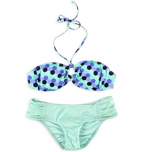 bar III Womens Hexagon Medallion Side Tab 2 Piece Bikini - 1 of 1