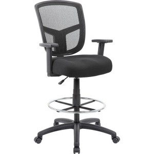 Boss Stool, Mesh, Black - Black High Density Foam (HDF) Seat - Black Back - 5-star Base - 1 Each Boss Stool, Mesh, Black - Black High Density Foam (HDF) Seat - Black Back - 5-star Base - 1 Each