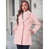 INSPIRE CHIC Women's Elegant Notched Lapel Button Single Breasted Winter Coat - 3 of 4