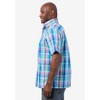 KingSize Men's Big & Tall Short-Sleeve Plaid Sport Shirt - 4 of 4