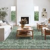 Floral Area Rug - Rustic Natural Design Machine Washable Non-Slip Rug, Soft Bohemian Rug - 2 of 4