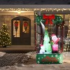 LuxenHome 6Ft Holiday Santa Display Present Inflatable with Lights Multi-Color - 3 of 4
