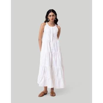 Reistor Women's Embroidered Tiered Maxi Dress