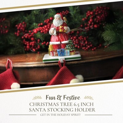 Spode 6.5" Red Earthenware Santa Stocking Holder