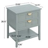 2-Drawer Side Table Modern Nightstand With 2 Drawers Freestanding End Table Multi-functional Bedside Table For Living Room Bedroom - 2 of 4