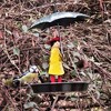 Creative Hanging Bird Feeder Girl With Umbrella Tray Outdoor Garden Yard Decoration - 2 of 4