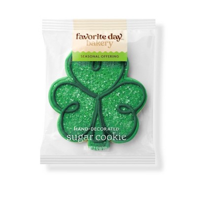 St. Patrick's Day Clover Decorated Cookie - 2.12oz - Favorite Day™