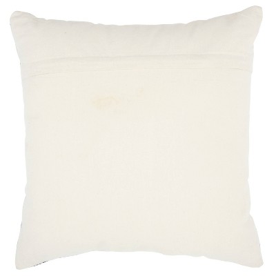 Navy and White Patriotic Stars Cotton Square Pillow 20" x 20"
